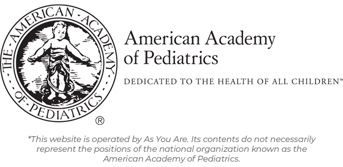 American Academy of Pediatrics Logo in black and white